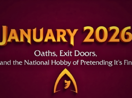 January 2026: Oaths, Exit Doors, and the National Hobby of Pretending It’s Fine